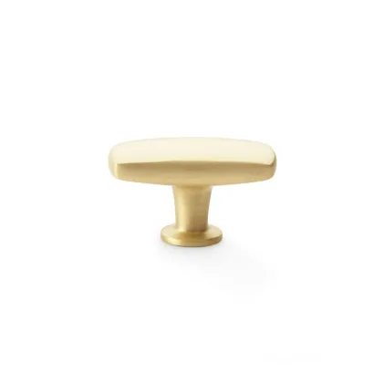 47mm Alexander and Wilks Romulus Soap Bar Cupboard Knob - Satin Brass