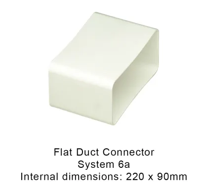 System 6a - Flat Duct White 220 x 90mm