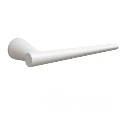 Brooklyn Invisible Lever on Round Rose Door Handles - Karcher - Polaris White
