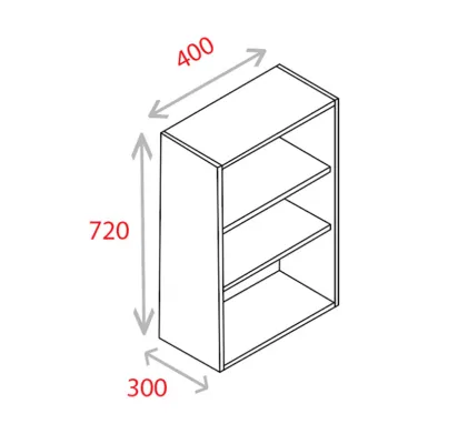 400mm Wall Unit - Natural Grey