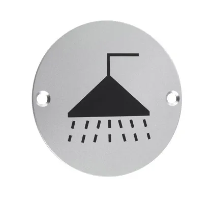 Shower 76mm Circular Sign SAA