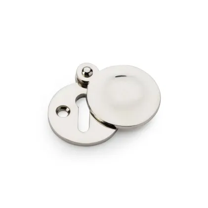 Alexander and Wilks Round Escutcheon with Harris Design Cover - Polished Nickel