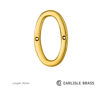 Carlisle Brass Numeral 76mm - Polished Brass