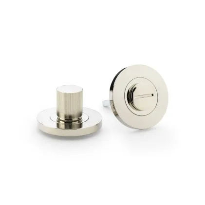 Alexander and Wilks Reeded Thumbturn and Release - Polished Nickel PVD