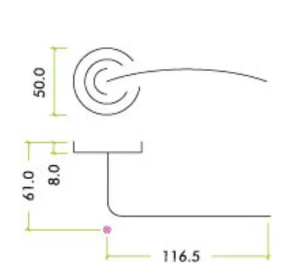 Siena Lever on Rose Door Handles Zoo Hardware - CP