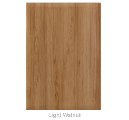 18mm Vinyl Wrapped Door/Drawer Front - Light Walnut