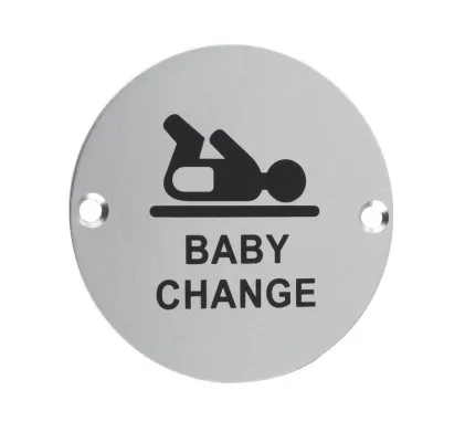 Baby Change 76mm Circular Sign SAA