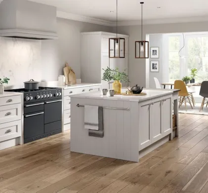 Bastille 5 Piece Legno White Grey Beaded Kitchen Door