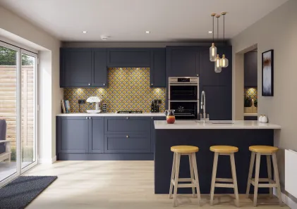 Balmoral / Navy Blue Ash 5 Piece Stock Door