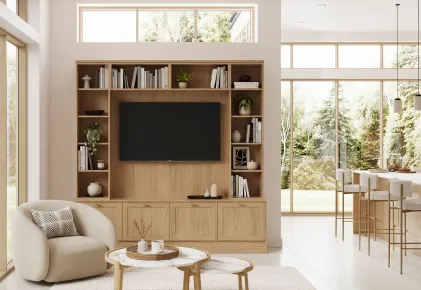 Harlem / Light Casella Oak 5 Piece Stock Door