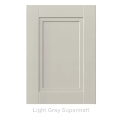 18mm Vinyl Door/Drawer Front - Light Grey Supermatt