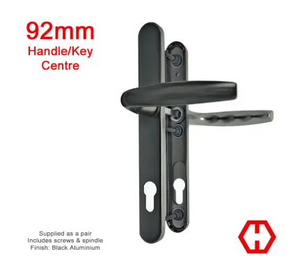 Hoppe Atlanta 3-Hole Aluminium-Black Handles 92mm PZ