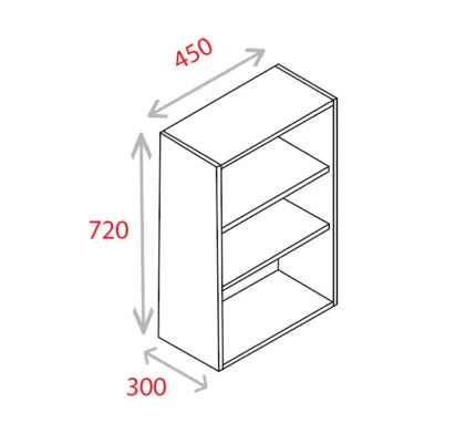 450mm Wall Unit - Natural Grey
