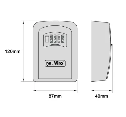 Viro Key Safe Box, With variable combination lock