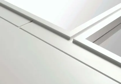Vertical Panel White Primed Flush Lined Door - Glazed