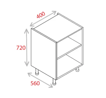 400mm Base Unit - Natural Grey