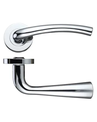 Assisi Lever on Rose Door Handles Zoo Hardware - CP