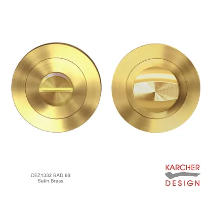 Karcher Bathroom Turn & Release - Satin Brass