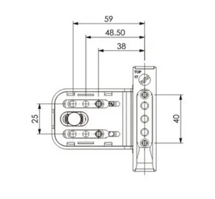 Flush Fitting Prosecure Composite Door Hinge - Brown
