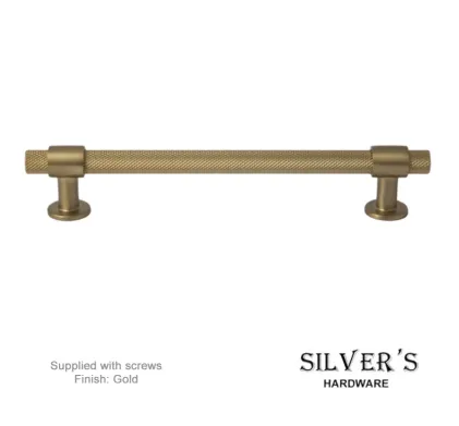 Knurled Cabinet Handle 160mm - Gold