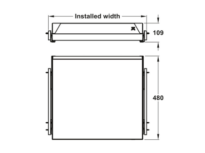 600mm Drawer Base, for Hinged Door Cabinets, H&auml;fele Utensio Pro