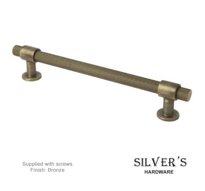 Knurled Cabinet Handle 160mm - Bronze