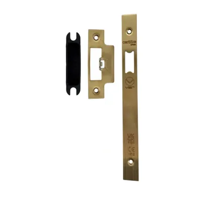 Faceplate & Receiver to suit Vier Zin Latch - Satin Brass PVD Finish