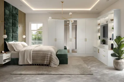 Legno White Grey Harlem 5 Piece MTM Door - Bedroom
