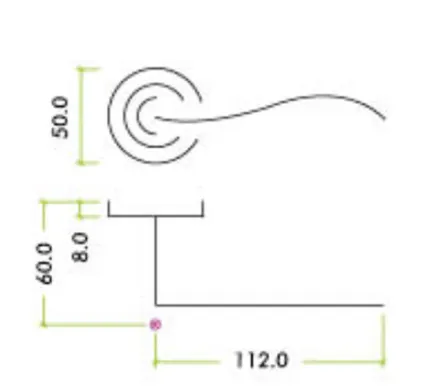DA-Tonoli Imola lever on rose Handles - PVD Brass