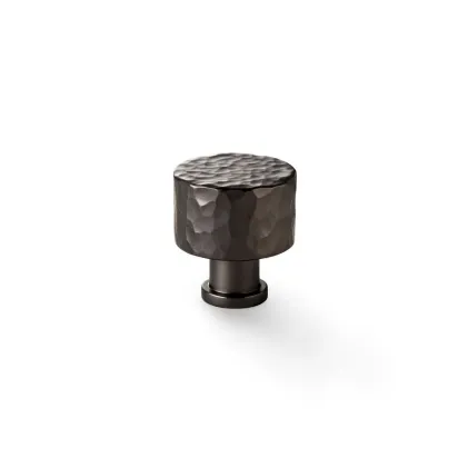 30mm Alexander and Wilks Leila Hammered Cupboard Knob - Dark Bronze