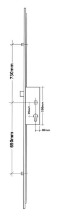 GU/Ferco 2 Roller Multipoint Door Lock **No-Deadbolt**