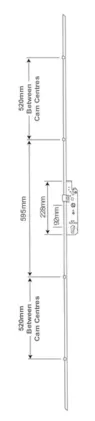 Iseo 4 Roller Multipoint Lock **No-Deadbolt** (OLD MILA)