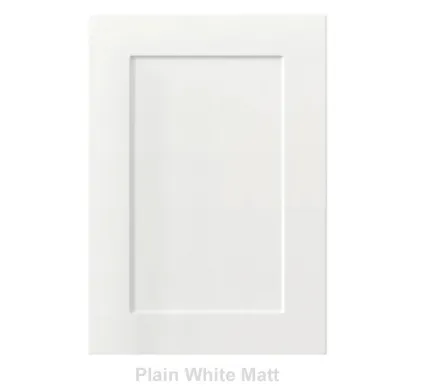 18mm Vinyl Door/Drawer Front - Plain White Matt