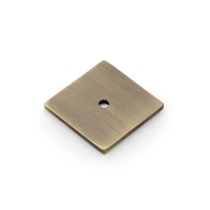 38 x 38mm Quantock Square Backplate - Antique Brass