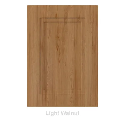 18mm Vinyl Door/Drawer Front - Light Walnut