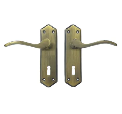 Torino Lever on plate Door Handles Antique Bronze