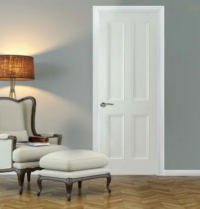 4 Panel Moulded White Primed Door 44mm