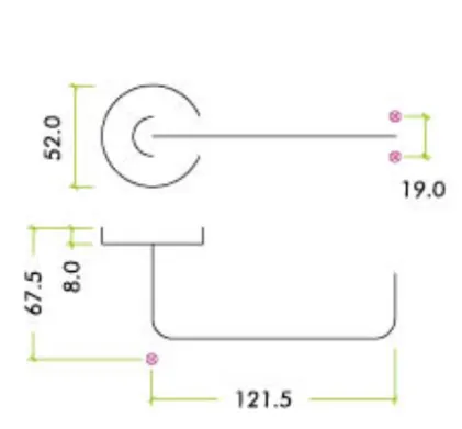 RTD Lever on Rose Door Handles Stainless Steel