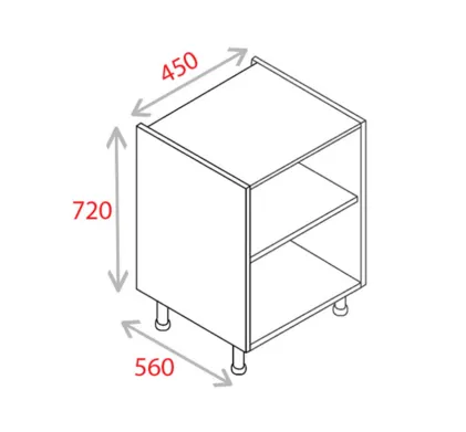 450mm Base Unit - Natural Grey