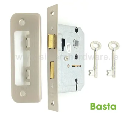 Basta 63mm (2 &frac12;") Satin Nickel Sashlock