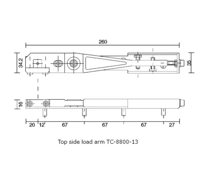 AXIM Transom Door Closer Drive Arm Assembly 8800 Series