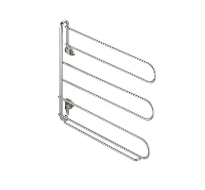 Tie and belt rack, swivels by 90&deg;