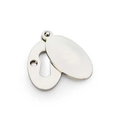 Alexander and Wilks Ellipse Escutcheon with Harris Design Cover - Polished Nickel