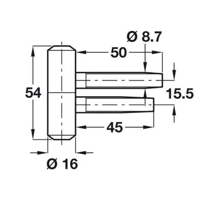 Munster Joinery style Drill In Pin Hinge