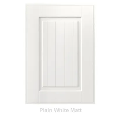 18mm Vinyl Door/Drawer Front - Plain White Matt
