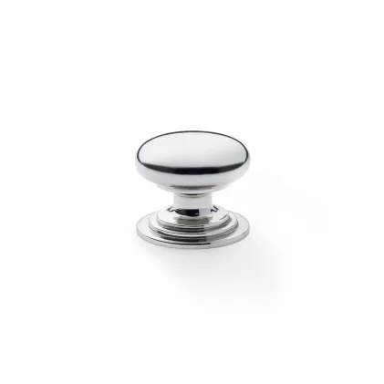 32mm Alexander and Wilks Waltz Cupboard Knob - Polished Nickel