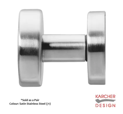 Karcher Design Centred Door Knob - Satin Stainless Steel. EK530 71
