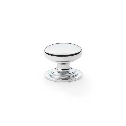 32mm Alexander and Wilks Waltz Cupboard Knob - Polished Chrome