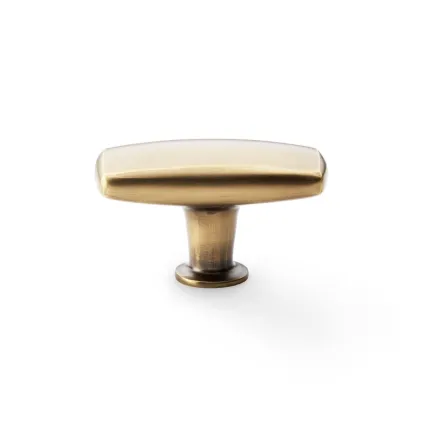 60mm Alexander and Wilks Romulus Soap Bar Cupboard Knob - Antique Bronze
