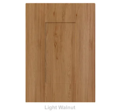 18mm Vinyl Door/Drawer Front - Light Walnut
